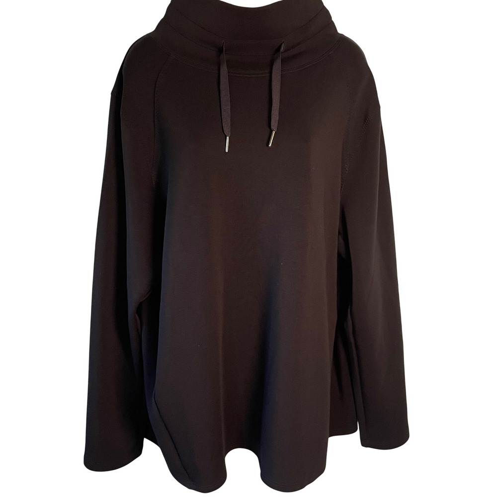 Spanx Airessentials Black Got Ya Covered Mock Neck Sweatshirt Size 2X Modal‎